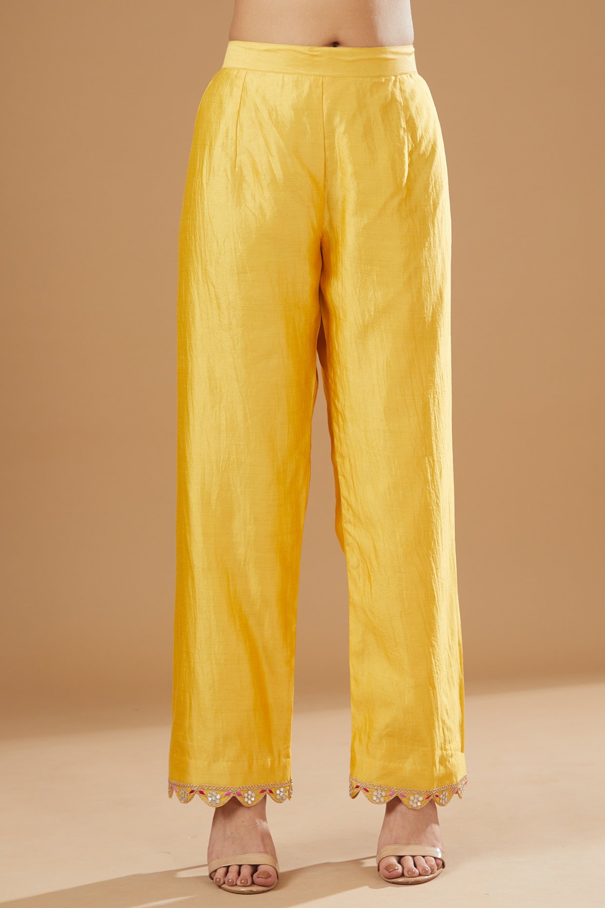 Embroidered suit pants - Women | MANGO OUTLET USA