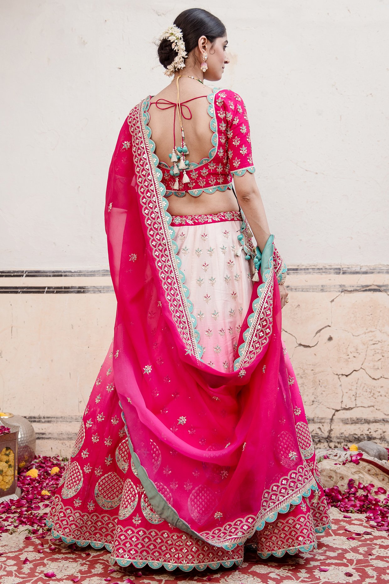Buy Kidcetra Cotton Lehenga with a Sleevless Crop Choli and Contrast dupatta  - Pink Online at Best Prices in India - JioMart.