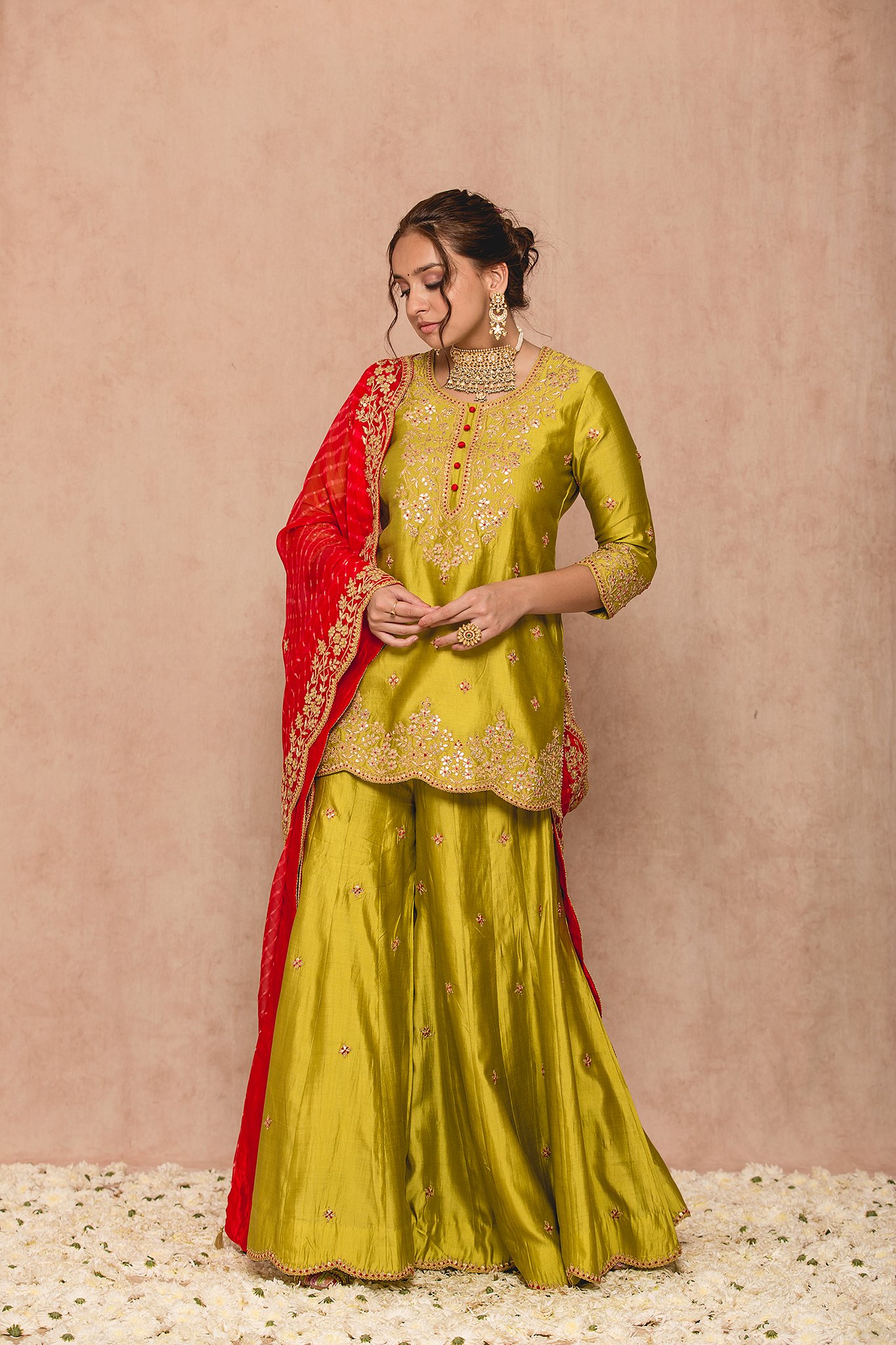 Buy Yellow Sharara Pants for Women Online from India's Luxury Designers 2023